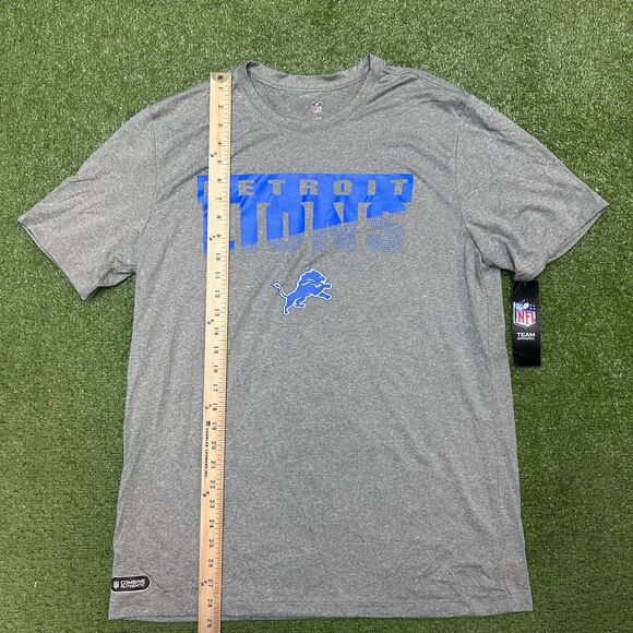 Detroit Lions Football NFL Men's Logo Tee Shirt Size Large & XL NWT Gray - Picture 5 of 6